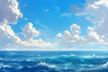 seascape horizon beautiful expanse of the sky meeting the sea