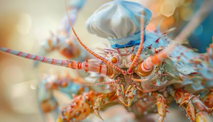 A closeup halfbody of a charismatic invertebrate