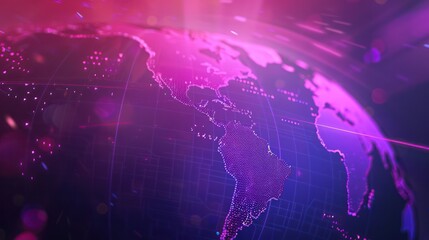 Obraz premium Illustration of Global Space Representing World's Event