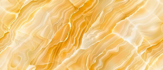 黄色の大理石のテクスチャ背景に滑らかな波線、エレガントでモダンなデザイン、シームレスなタイルの繰り返しパターン、高解像度のループテクスチャ。
