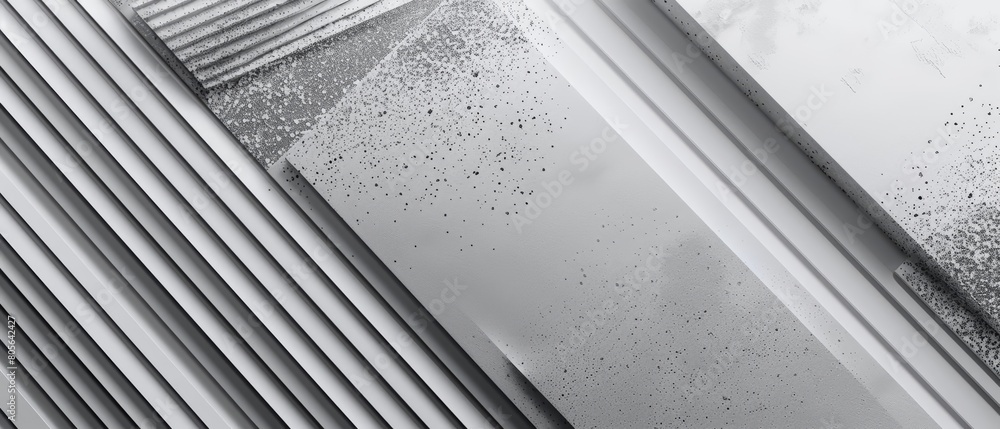 Poster the background features a white silver geometric design, highlighting a diagonal lines halftone effe