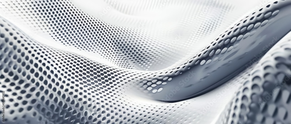 Poster the background features a white silver geometric design, highlighting a diagonal lines halftone effe