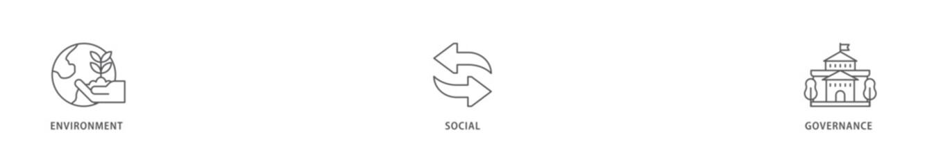 ESG icon packs for your design digital and printing of  investment screen ing icon live stroke and easy to edit 