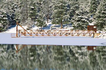 Winter reflections, Upper Lake Mary, Arizona