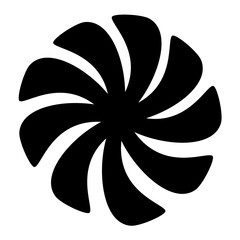 Black Fan Blade Vector 