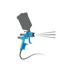 spray gun logo design,illuatration spray gun logo ilustration paint gun