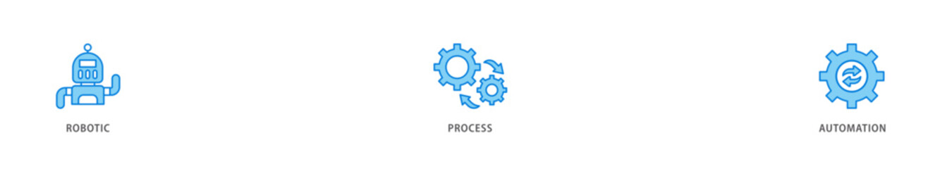 RPA icon packs for your design digital and printing of robot, ai, artificial intelligence, automation, process, conveyor, and processor icon live stroke and easy to edit 