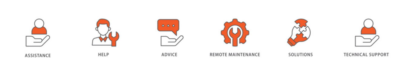 IT Expert icon packs for your design digital and printing of assistance, help, advice, remote maintenance, solutions and technical support icon live stroke and easy to edit 