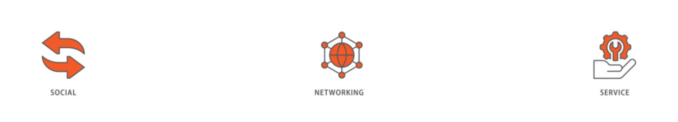 SNS icon packs for your design digital and printing of communication, chat, community, internet, and user icon live stroke and easy to edit 