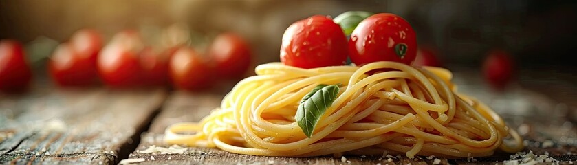 Embark on a spaghetti symphony, capturing the essence of Italian cooking with harmonious ingredients