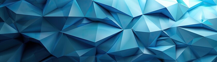 Geometric paper background with shades of blue and angular shapes