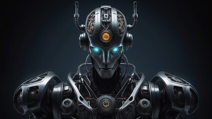 Fototapeta premium 人形ロボット,Generative AI AI画像