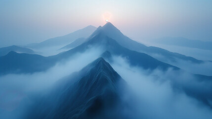 clouds over the mountains