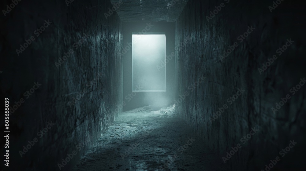 Poster thick imtrable layers of darkness block the way forcing explorers to search for hidden passages.