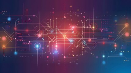 Obraz premium flat circuit technology vector illustration