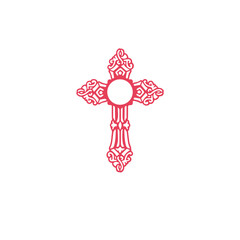 Christian cross icon  Vector illustration design .