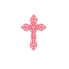Christian cross icon  Vector illustration design .
