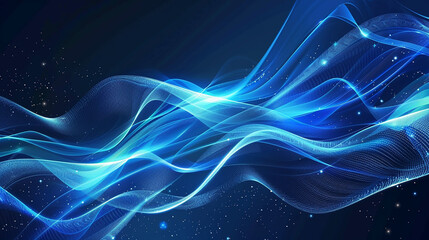 Technology particle blue color abstract background