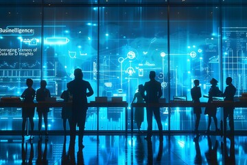 Vibrant Scenes of Professionals Leveraging Data and Analytics for RD Insights and Business Intelligence