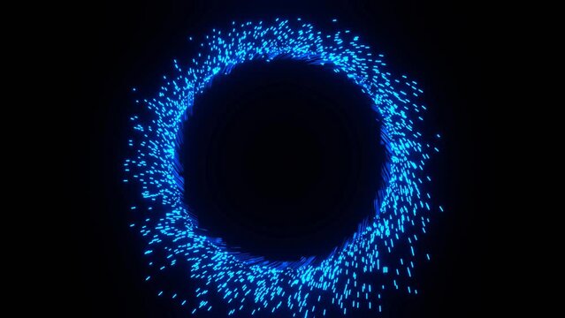 Blue portal effect with lightning circle effect.
3DCG animation for background.