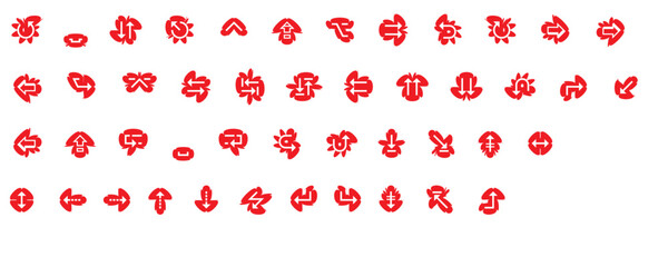 arrow keys in vector art.