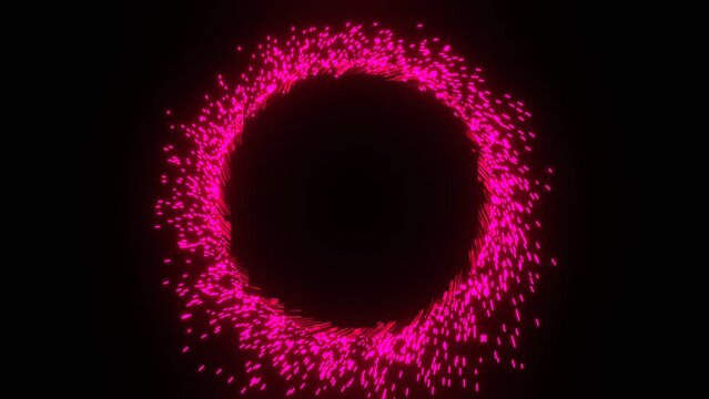 Pink portal effect with lightning circle effect.
3DCG animation for background.
