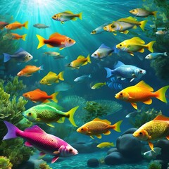 Naklejka premium ocean life