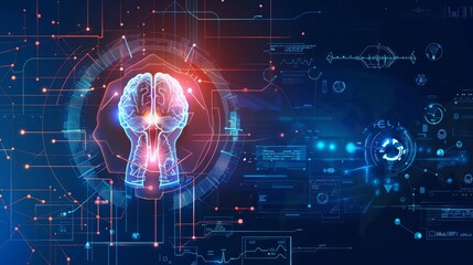 Clinical and hospital services integrate AI to enhance patient management, Sharpen banner template with copy space on center