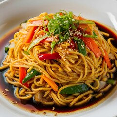 Plate of Lo Mein Noodles