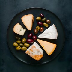 Cheese and Olive Charcuterie Plate