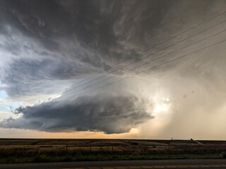 Wall cloud South of Perryton, Texas on May 1st, 2024.