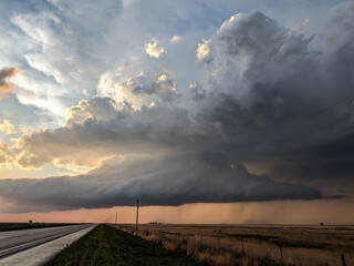 Wall cloud South of Perryton, Texas on May 1st, 2024.