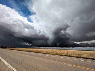 A tornado producing mesocyclone in extreme Southeast Colorado.