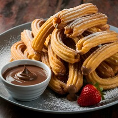 Churros with Chocolate Sauce