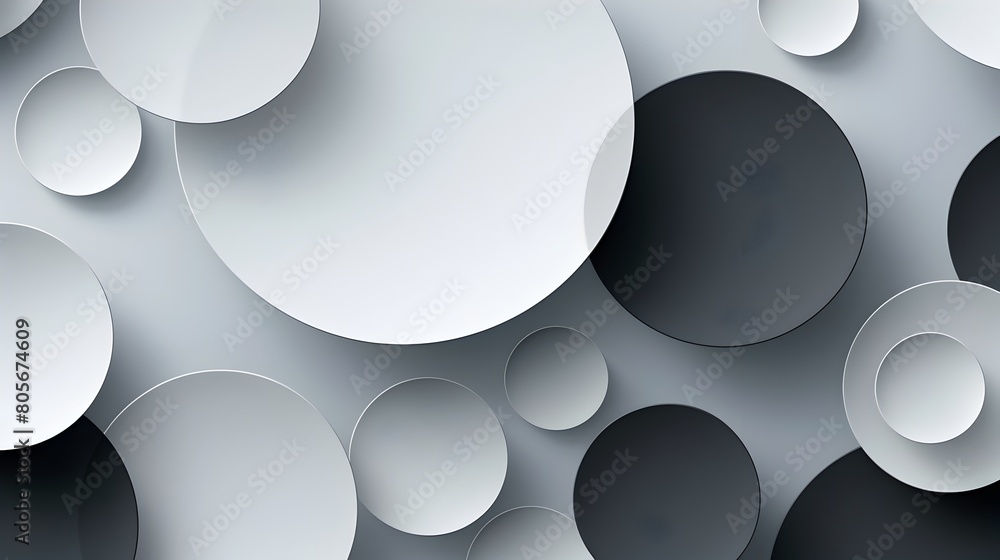 Poster Abstract Modern Transparent Gray and White Circle Background Design for Elegant Presentation or Website