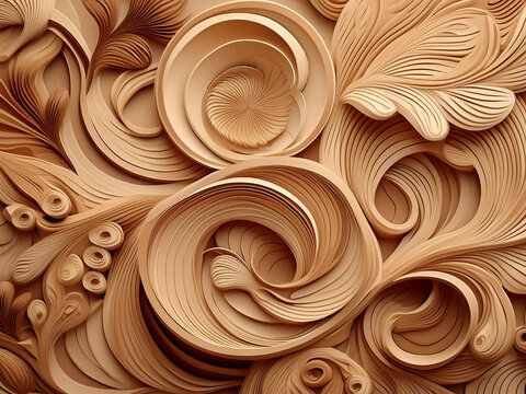 Beautiful muted floral wood texture background
