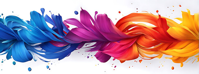  Color brush paint ribbon stroke swirl abstract splash background wave. Brush brushstroke color ribbon paint stroke flow shape wavy design paintbrush pen fluid rainbow element texture acrylic 3D line.