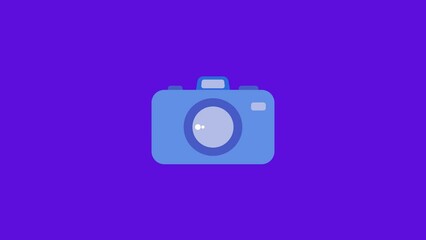 Animated camera with flash light