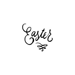 Happy Easter calligraphy lettering . Happy Easter text banner