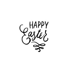 Fototapeta premium Happy Easter calligraphy lettering . Happy Easter text banner