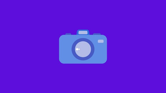 Animated camera with flash light