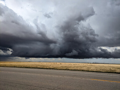 A tornado producing mesocyclone in extreme Southeast Colorado.