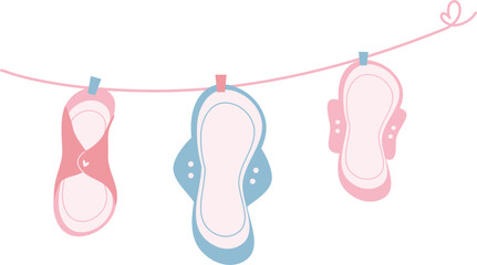 Menstruation Illustration. Menstrual clipart 