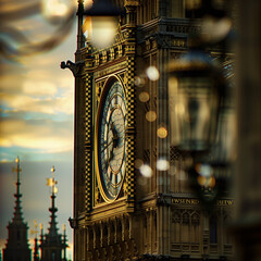 Sunset Glow on Big Ben - Iconic London Landmark