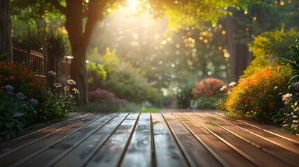 Enchanting Autumn Pathway through a Lush,Verdant Garden Oasis