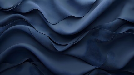 Obraz premium Modern abstract gradient navy blue background with flowing elegant curves and dynamic waves creating a premium digital art for website,branding or