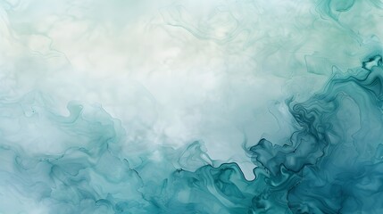 Teal and Green Abstract Watercolor Fluid Background for Calming and Designs