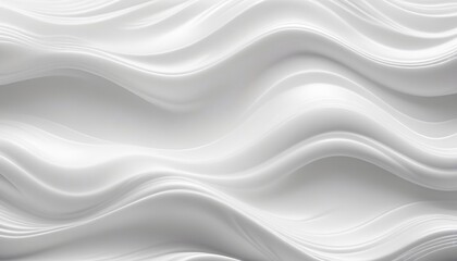 Obraz premium Panoramic banner seamless ,white glossy soft waves transparent wallpaper created with generative ai.