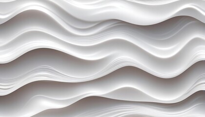 Obraz premium Panoramic banner seamless ,white glossy soft waves transparent wallpaper created with generative ai.