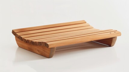 An adjustable wooden sauna backrest providing comfortable support for the back and spine during sauna sessions..